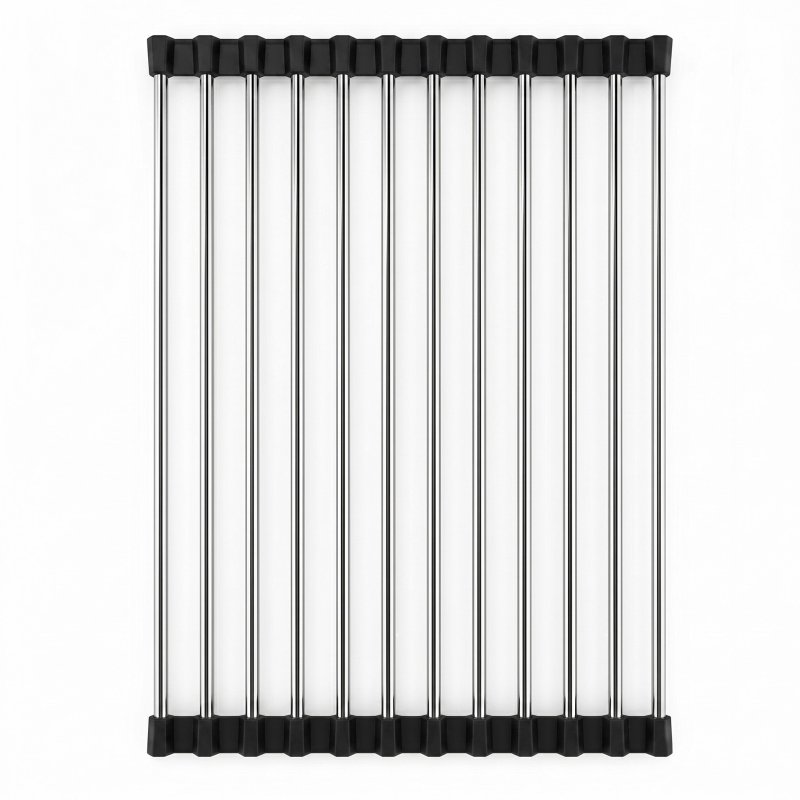 Roll-Up Dish Drying Rack For Sink Rea P12298 Black