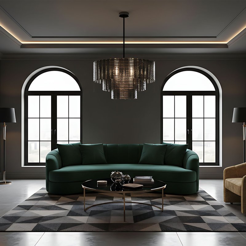 CEILING LAMP CHANDELIER TOOLIGHT APP1678-8CP GREY