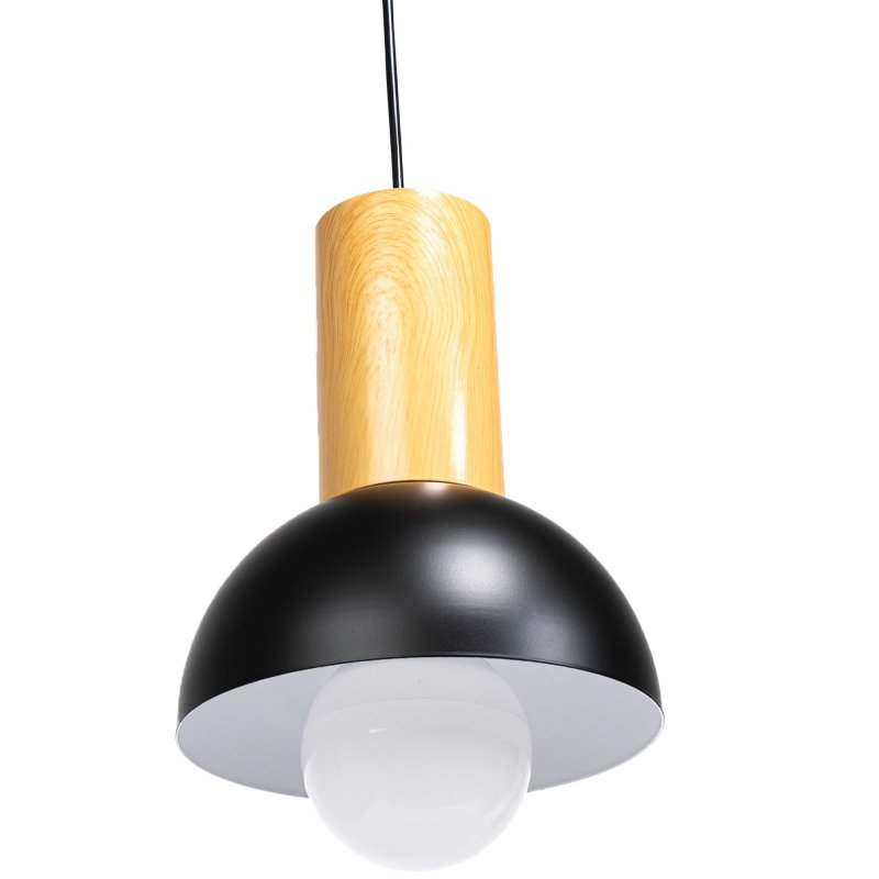 Pendant Lamp TOOLIGHT APP1083-1CP Black Brown E27 1-light point