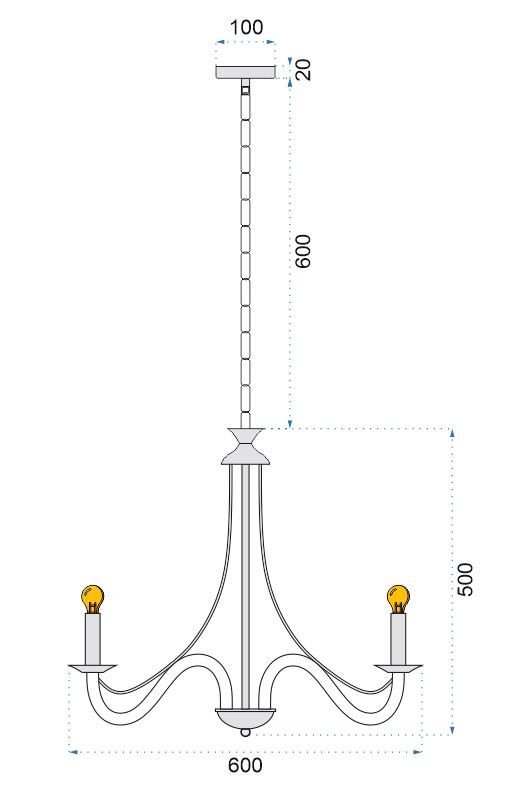 Lamp APP647-5CP BLACK