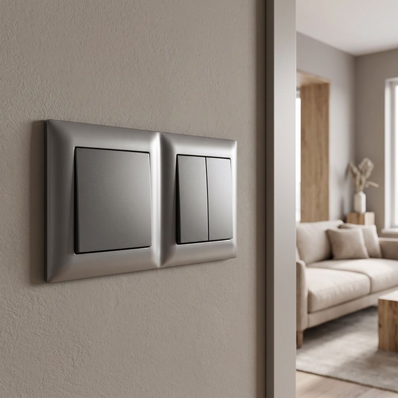 Toolight Double Socket Frame Oste Jnh014-2f Grey