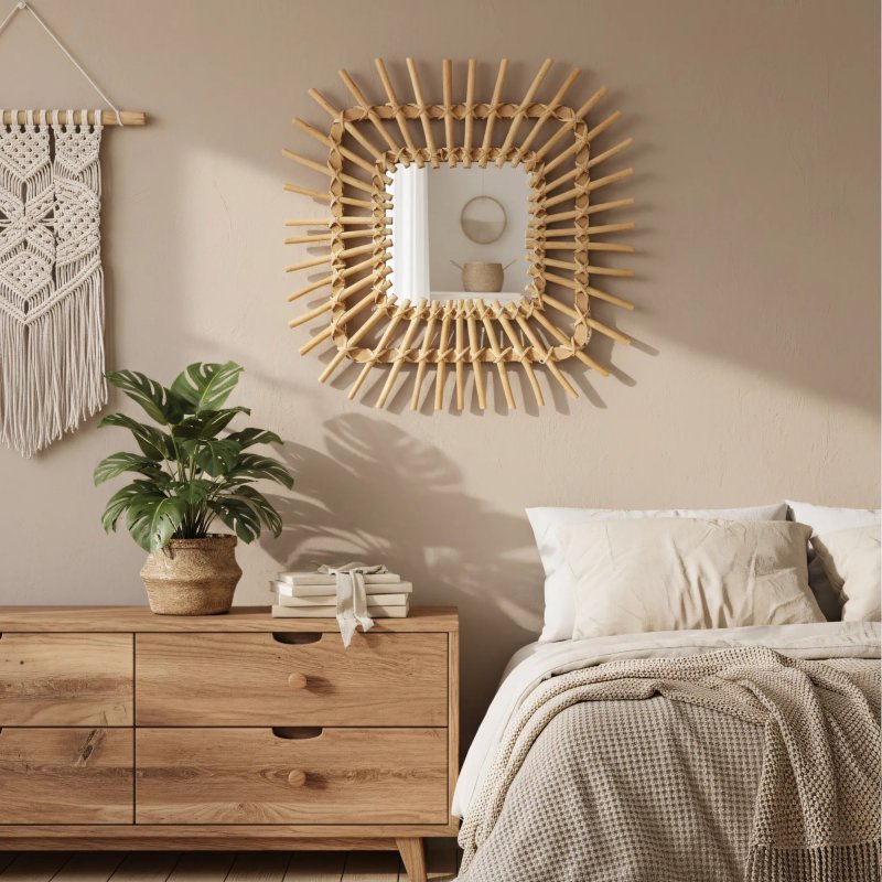 Boho Wall Mirror REA QDJ071 45cm