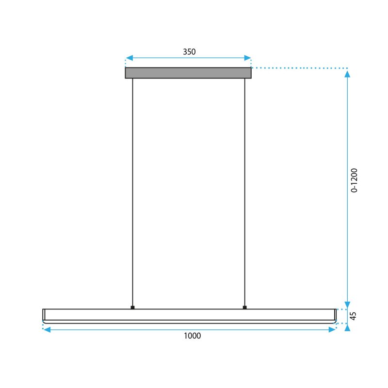 LED Lamp Led APP1448-CP BLACK 100cm