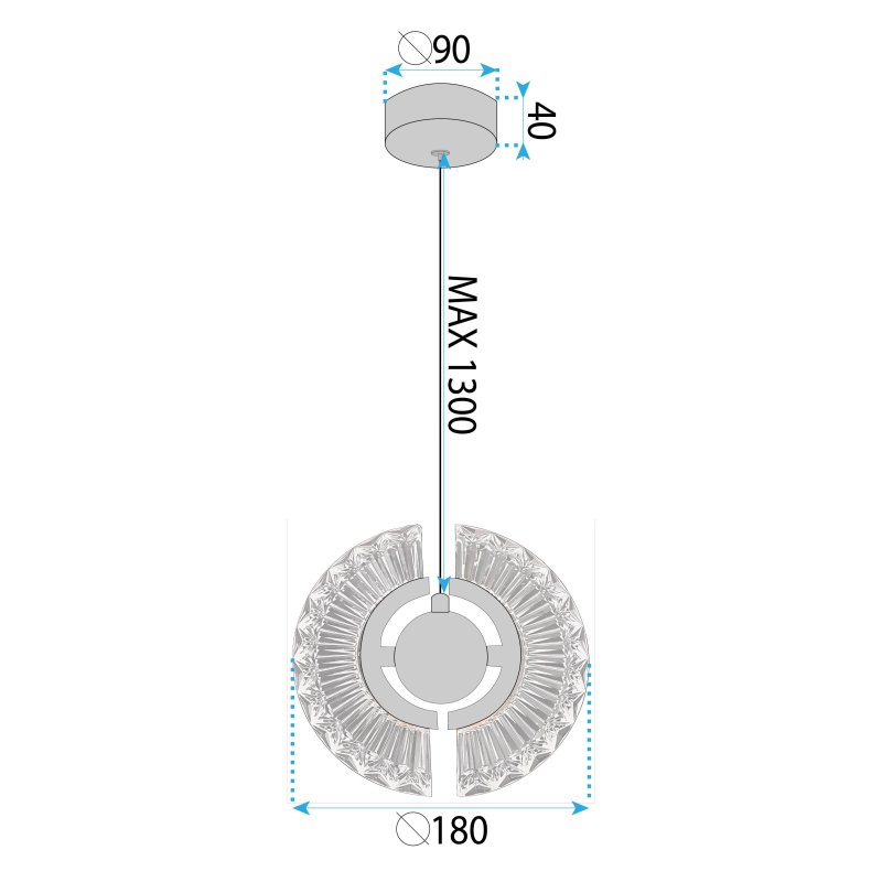 LED PENDANT LAMP TOOLIGHT LHJ108-2CP 2 GOLD, ROSE GOLD