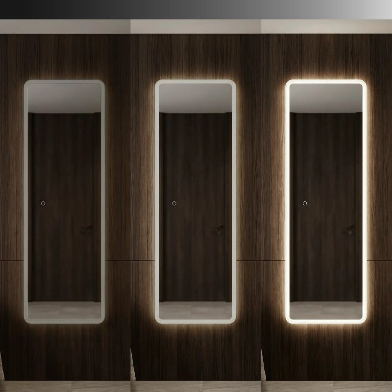 Mirror Rea Mol-Sq 150X50 Led Transparent