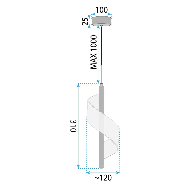 HANGING CEILING LAMP TOOLIGHT G121-CP GOLD