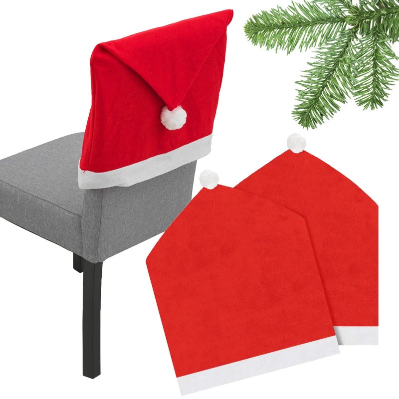 Christmas Chair Cover 6 pcs Santa's Hat