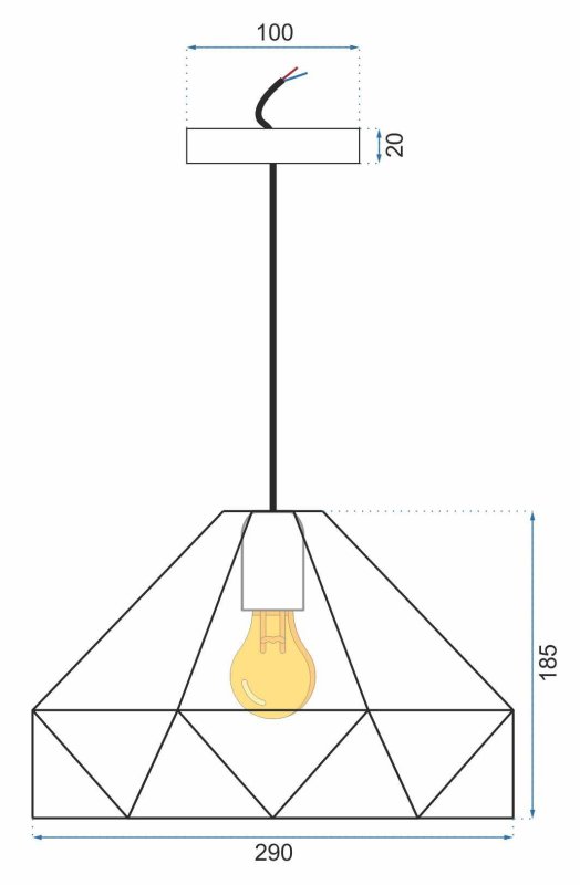 Lamp APP236-1CP BLACK
