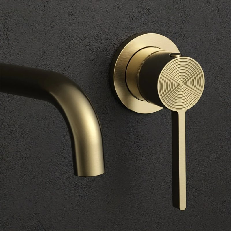 WALL MOUNTED BASIN FAUCET REA FOSTER BRUSH GOLD + BOX