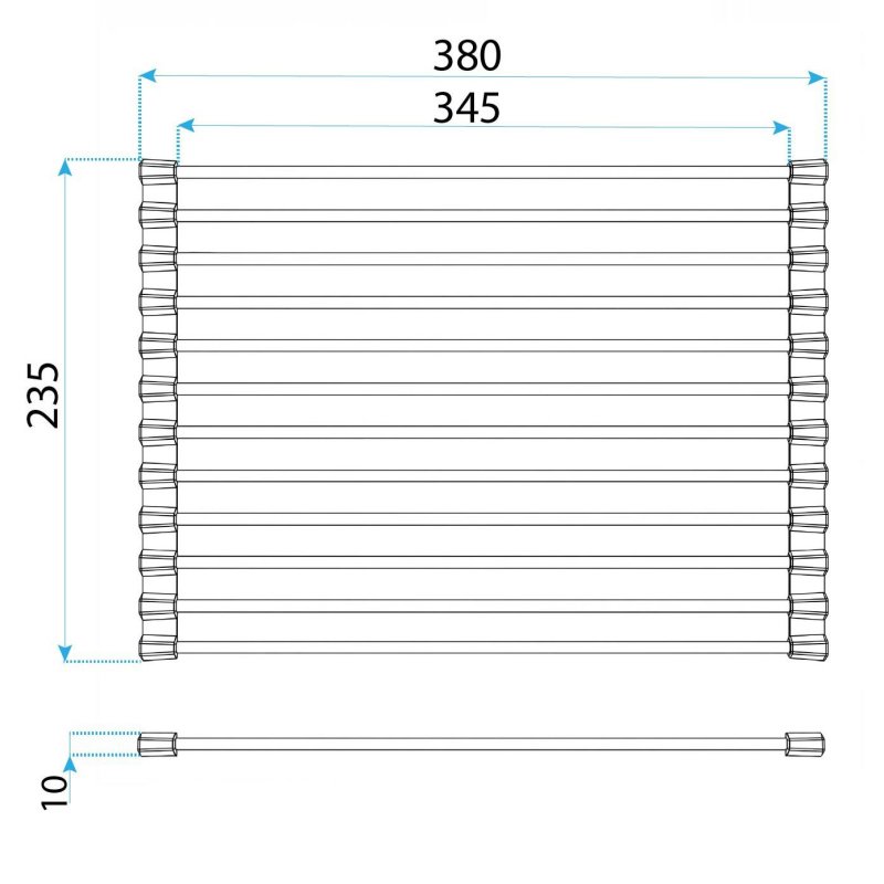 Roll-Up Dish Drying Rack For Sink Rea P12298 Black