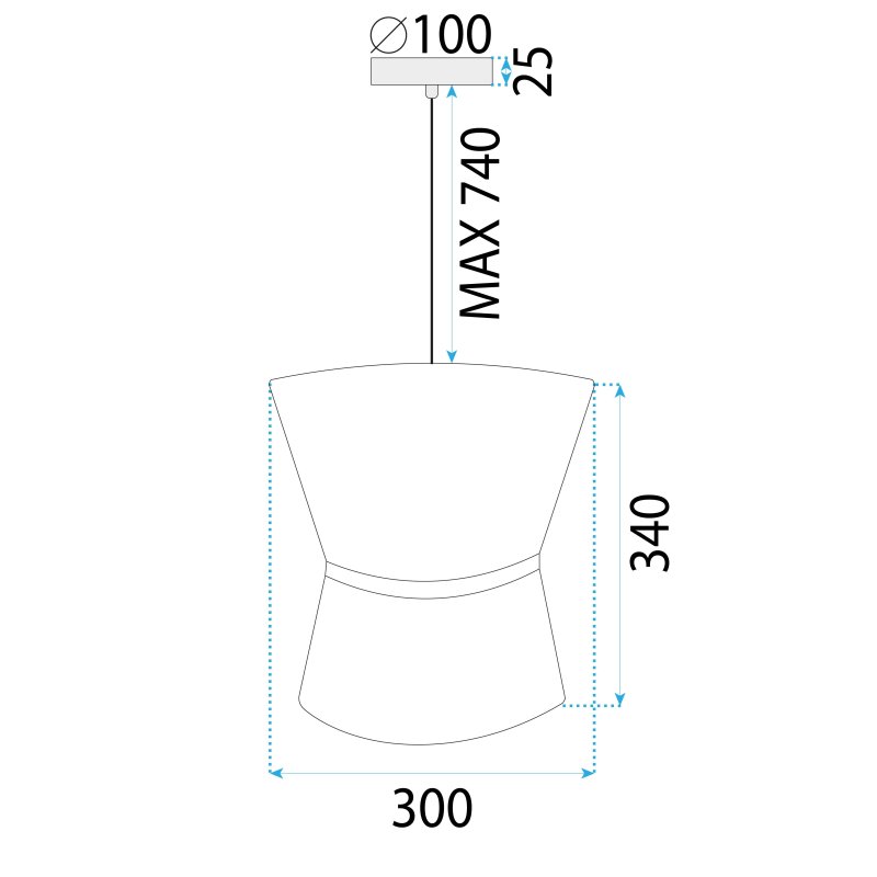 CEILING LAMP CHANDELIER TOOLIGHT APP1504-1CP WHITE
