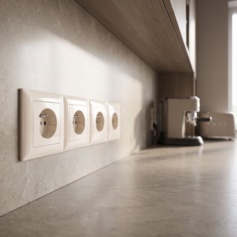 Toolight Quadruple Socket Frame Oste Jnh016-4f Beige