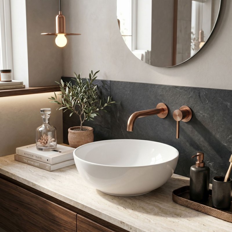Washbasin Tap Rea Foster + Box Brush Copper