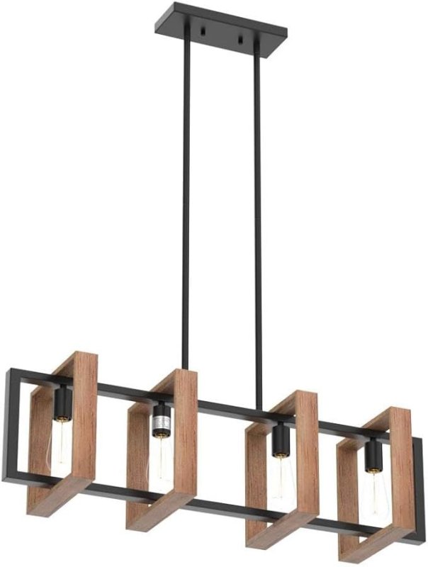 LAMP APP1583-4CP BLACK WOOD
