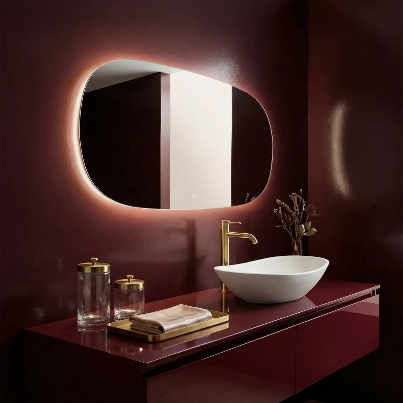 Mirror Rea Top-4 100X60 Led Transparent
