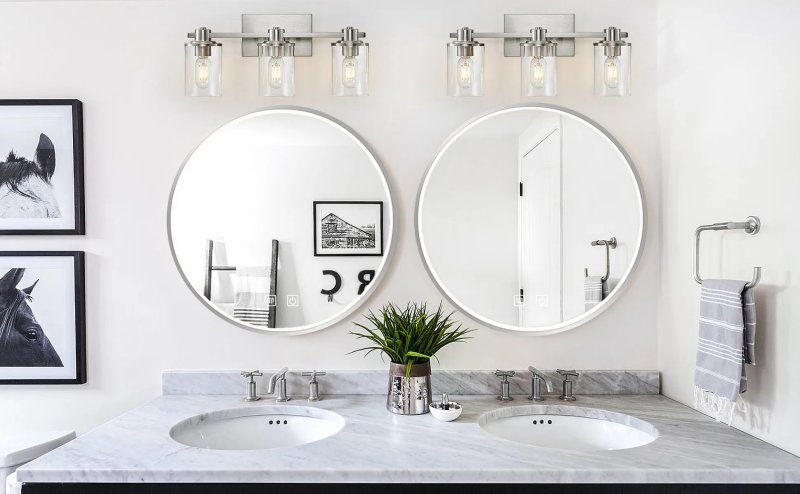 MIRROR REA MMJ 90CM LED BRUSH STEEL