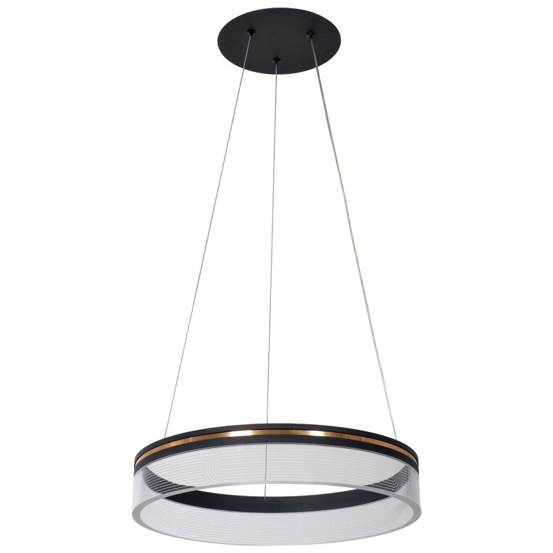 Pendant LED Lamp TOOLIGHT APP1191-CP 40cm Black Plastic 32W + remote control