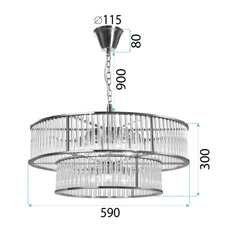 LAMP APP1563-8CP-2 CHROM