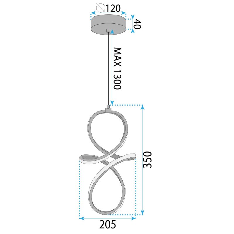 LED PENDANT LAMP TOOLIGHT LHJ091-1CP 100 GOLD