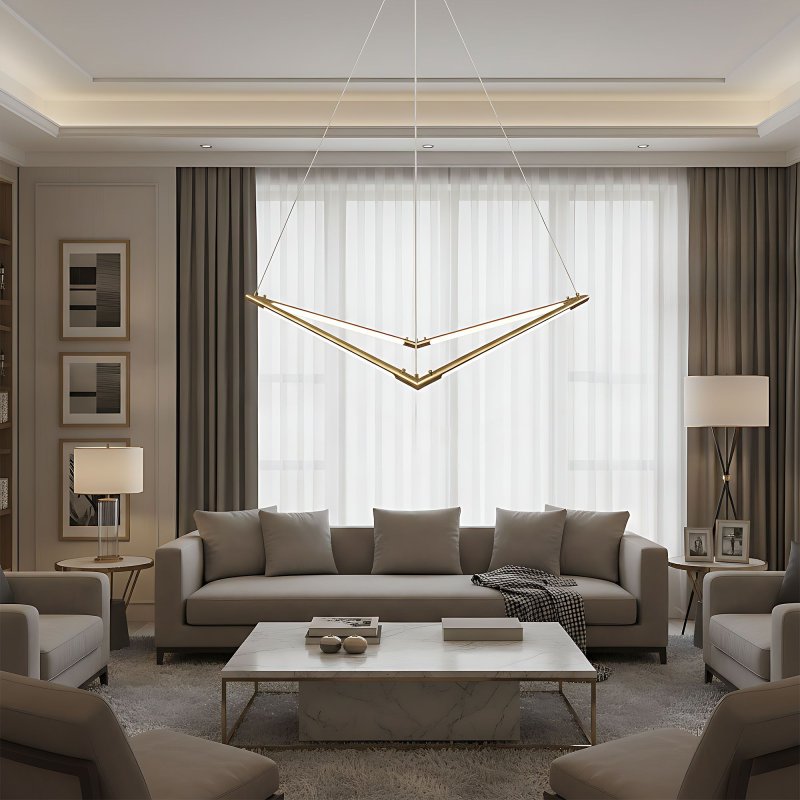 CEILING LAMP CHANDELIER TOOLIGHT APP1776-CP BRUSH GOLD LED