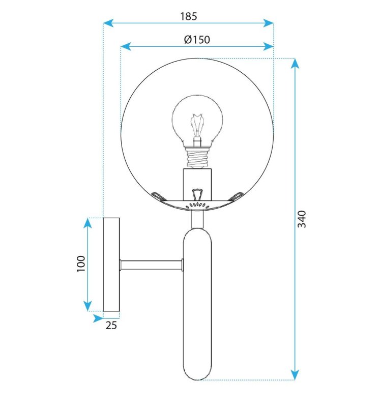WALL LAMP TOOLIGHT G098-1W GOLD WHITE