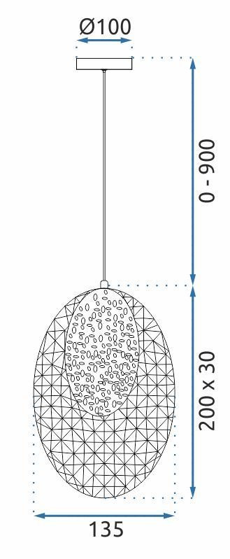 CEILING LAMP CHANDELIER TOOLIGHT LED G088-1CP TRANSPARENT