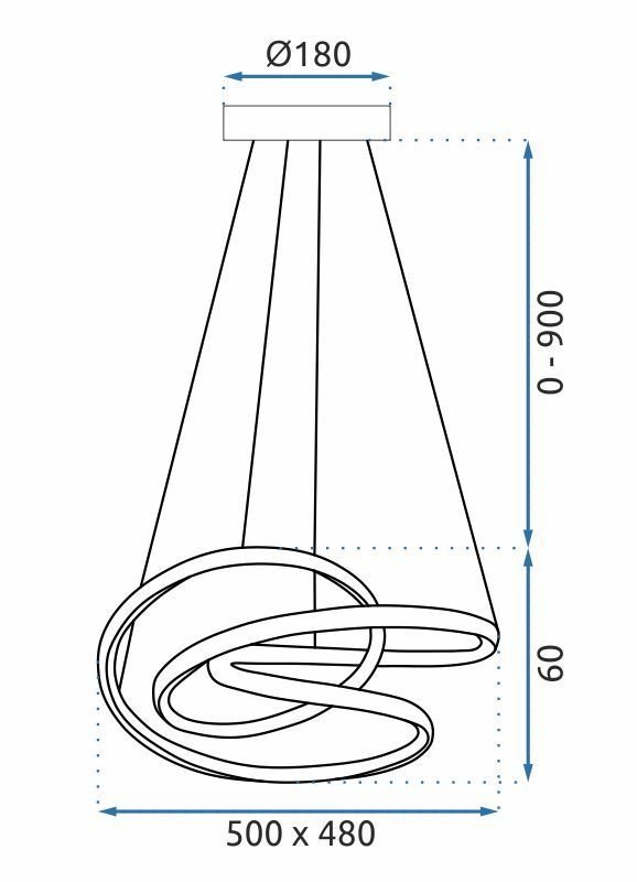 CEILING LAMP CHANDELIER TOOLIGHT G006-CP BLACK