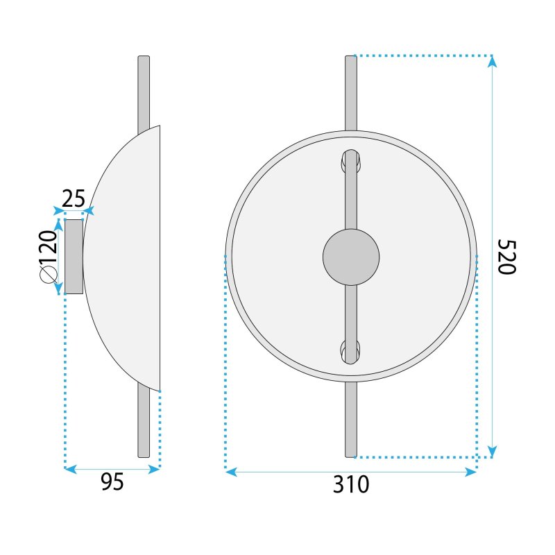 WALL LAMP TOOLIGHT APP1762-1W WHITE