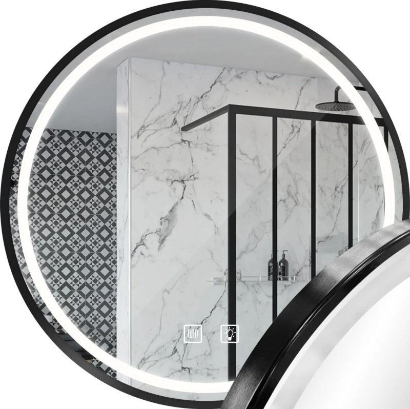 Bathroom LED Mirror REA MMJ 60cm Black