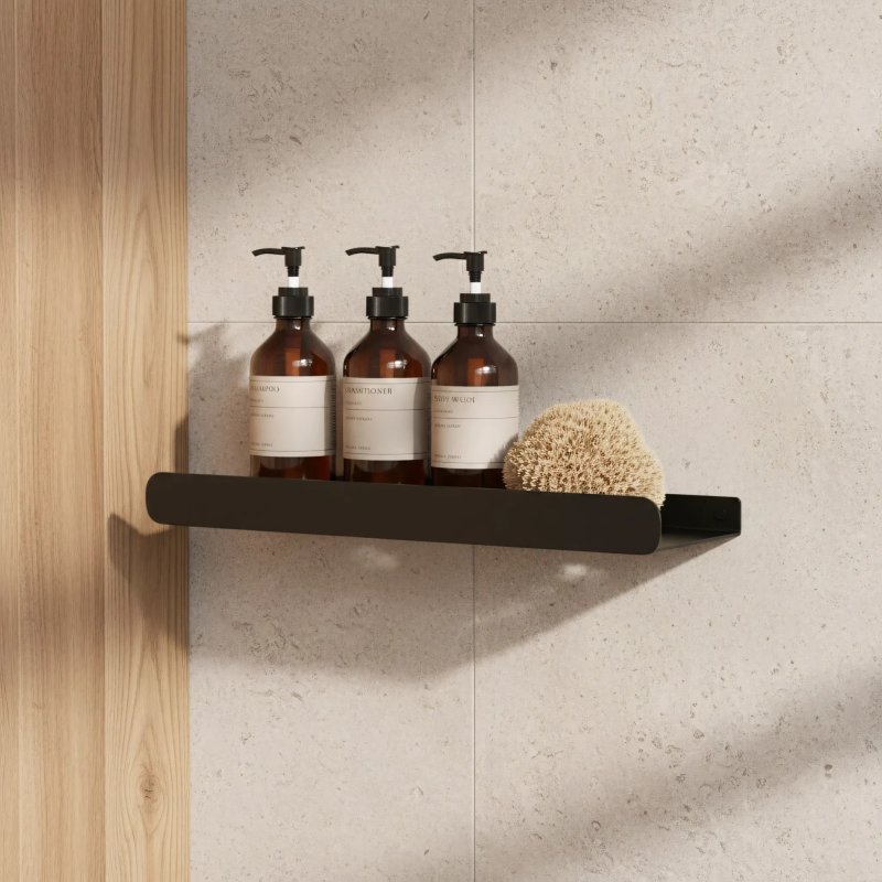 Bathroom Shelf Sf01 45Cm Black Matt
