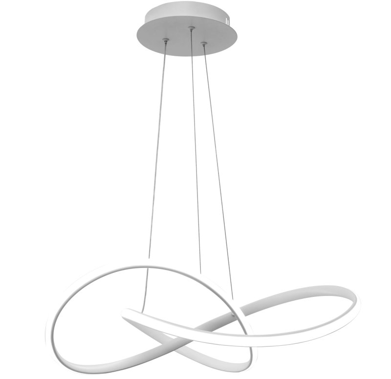 Pendant LED Lamp TOOLIGHT APP396-CP Modern Ring White + remote control 1-light point 40W 55x55x14,5cm