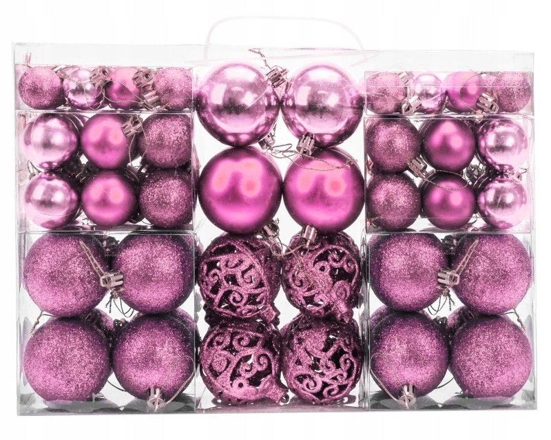 Christmas tree ornaments PINK 100pcs KL-21X03