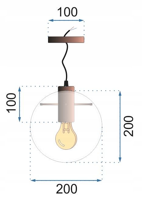 Pendant Lamp TOOLIGHT APP038-3CP LASSI Glass Rose-Gold 20cm E27