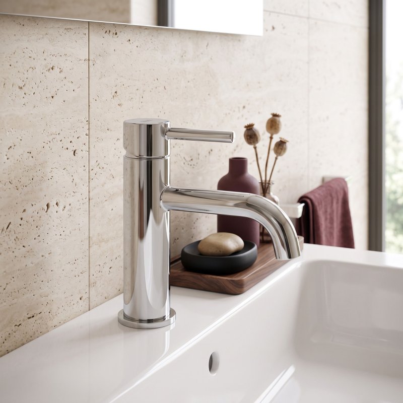 Rea Washbasin Faucet With Bidet Hand Shower Lungo Chrome 12X4X17Cm