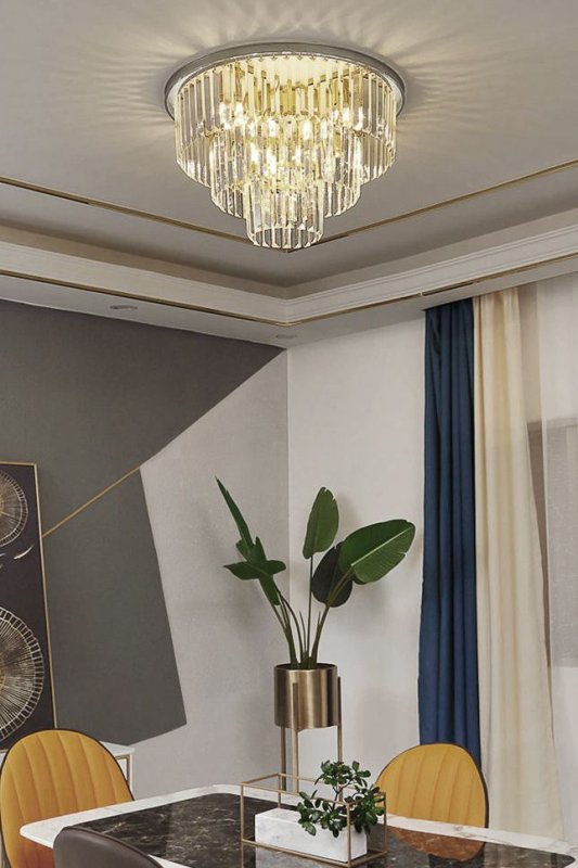 Ceiling Lamp Chandelier TOOLIGHT APP780-7C Cristal Round 7-light points E14 40x40x23,5Cm
