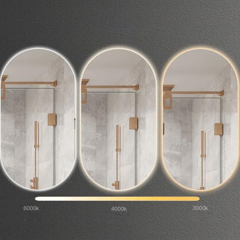 Bathroom LED Mirror REA EGG 50x90 cm