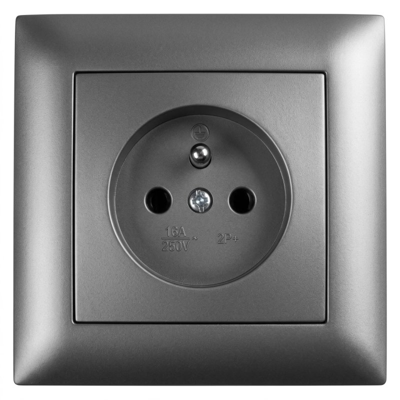 Toolight Single Socket Frame Oste Jnh013-1f Grey