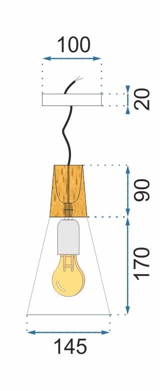 Pendant Lamp TOOLIGHT APP057-1CP SCANDI B Black/ 14,5x26 cm E27