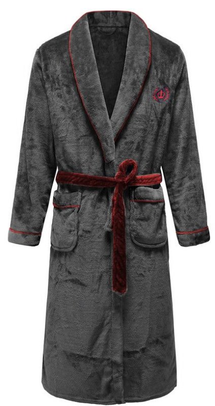 Bathrobe Roger Grey Red Men M