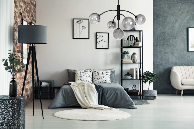 Pendant Lamp TOOLIGHT APP1021-6CP Glass Ball 5-light points G9 48x82x99cm