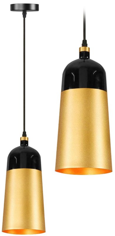 Pendant Lamp TOOLIGHT APP196 FOX B Bell Metal Black - Gold Pink E27 1-light point