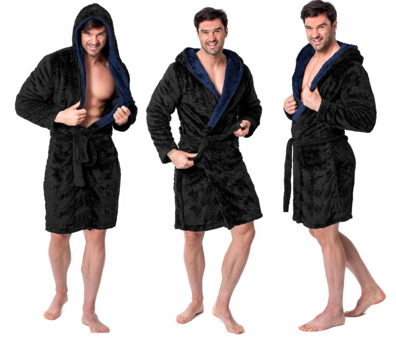 Bathrobe Jordan Black Navy Men M