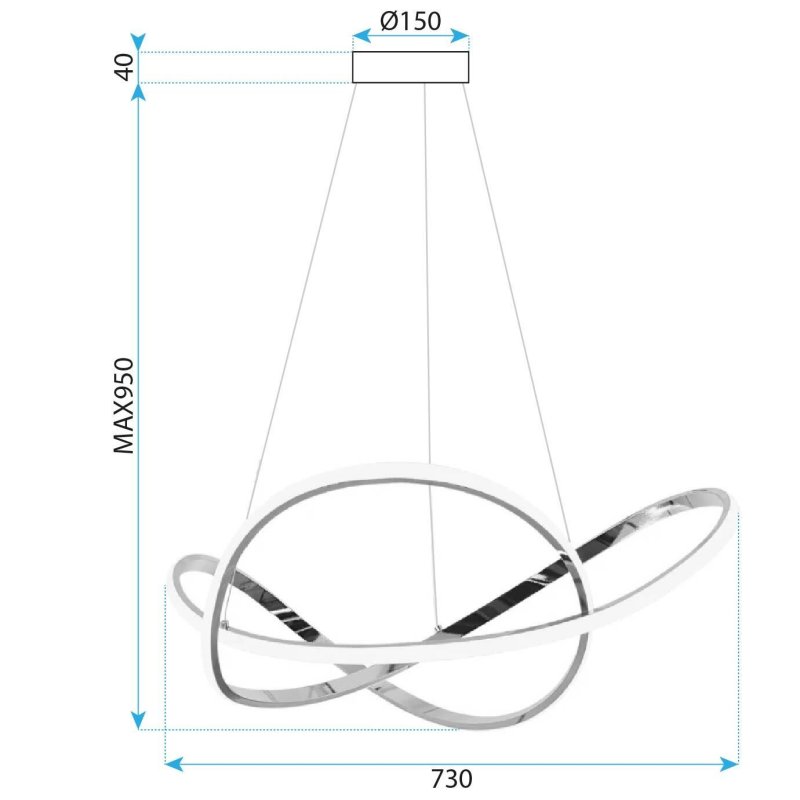CEILING LAMP CHANDELIER TOOLIGHT LED G078-1CP GOLD