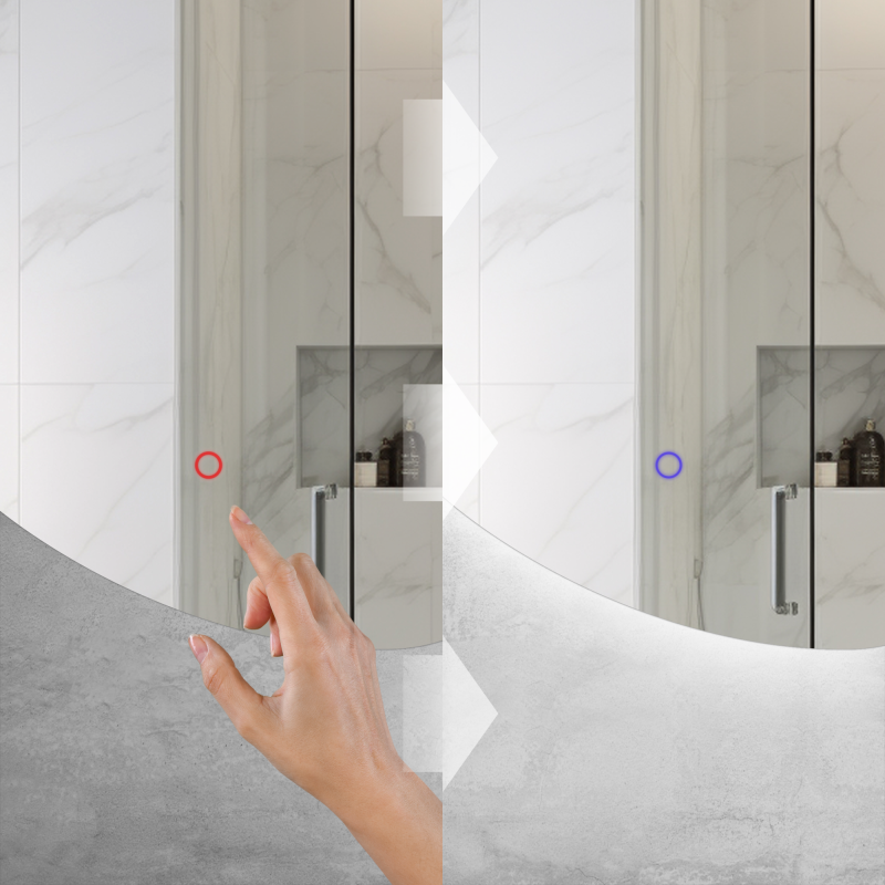 MIRROR REA LED YH-3347 80X60 TRANSPARENT