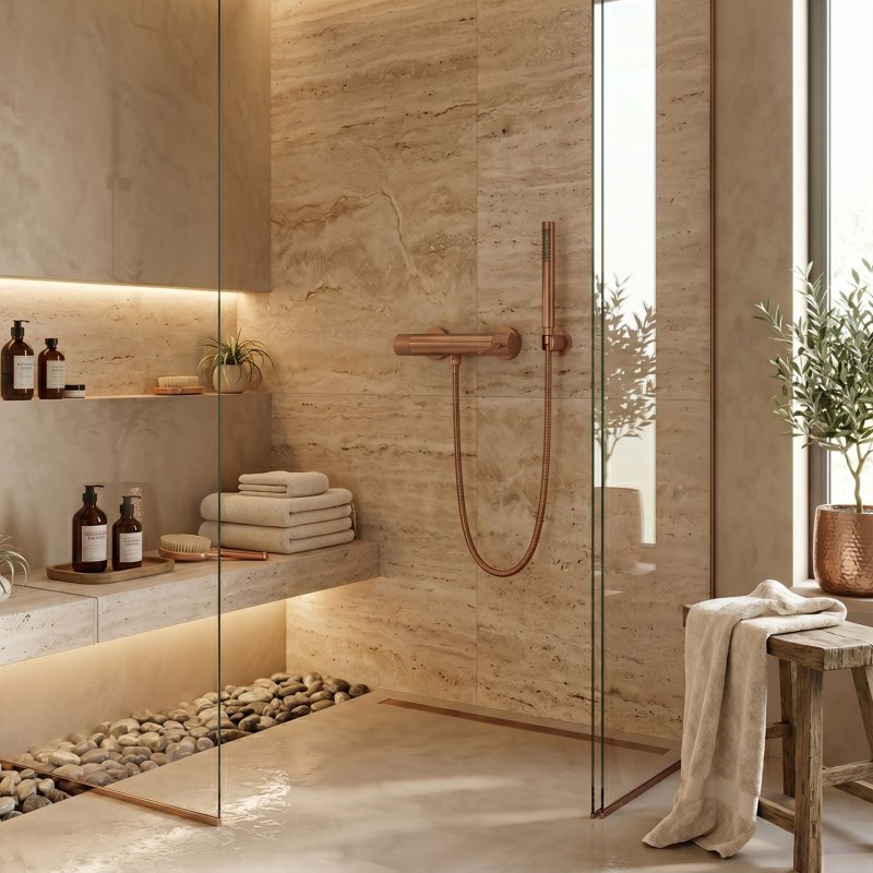 Shower Faucet Rea Venti Brush Copper