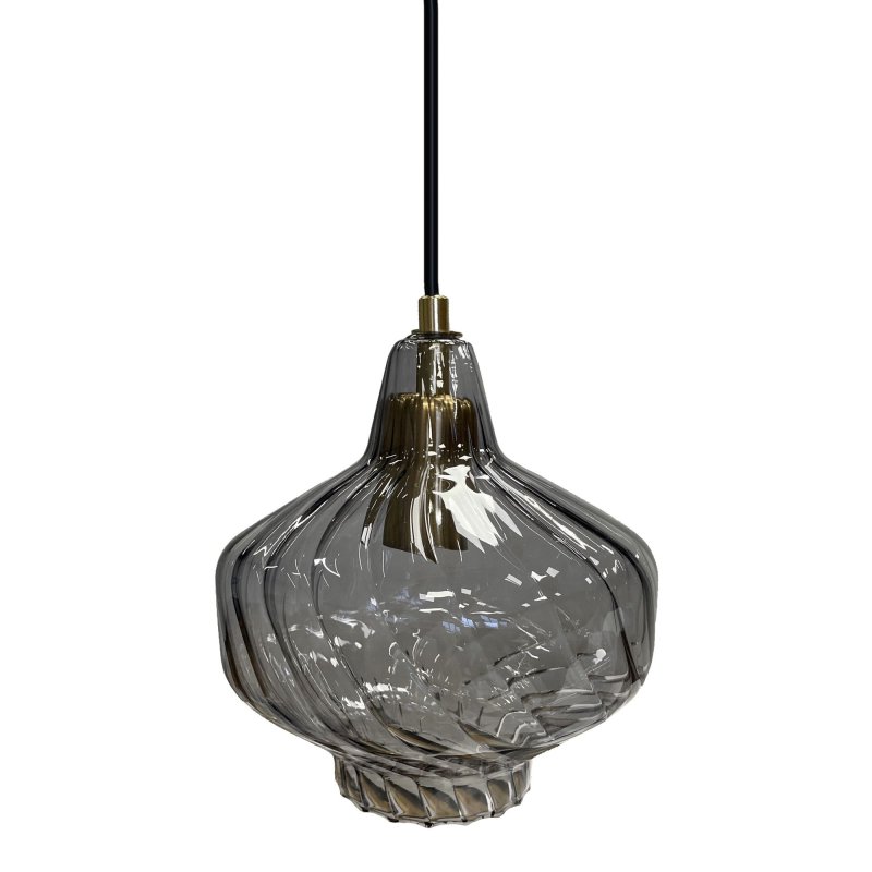 Pendant Lamp TOOLIGHT APP1122 Metal - Glass Black E27 1-light point