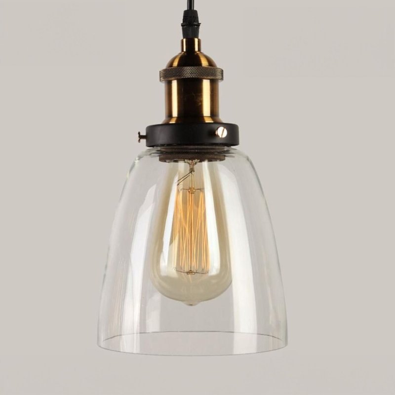 Pendant Lamp TOOLIGHT APP048-1CP GreenO D Black Transparent Metal Glass E27