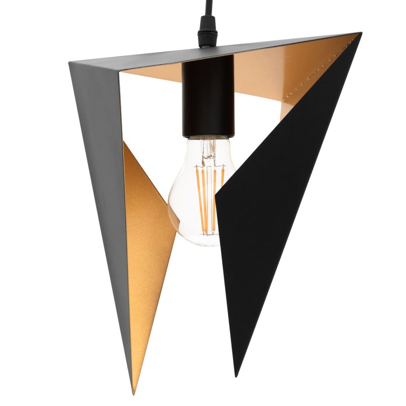 Pendant Lamp TOOLIGHT APP253-1CP Geometric Triangle Black 1-light point E27 17,5x17,5x25cm