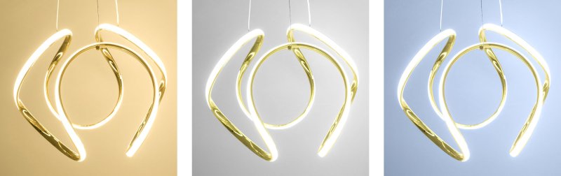 Pendant LED Lamp TOOLIGHT APP386 Modern Metal Gold + remote control
