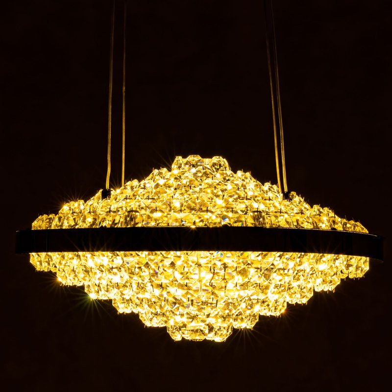 Pendant LED Lamp TOOLIGHT APP774-1CP Cristal + remote control 1-light point 38x38x19-90cm